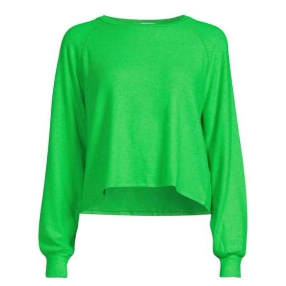 Beyond Yoga Slouchy Lounge Pullover Crewneck Green Small - Picture 3 of 7